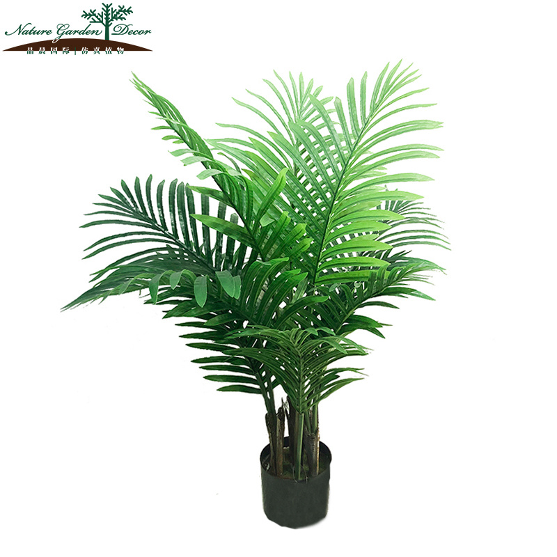 Black Potted Tabletop Palm