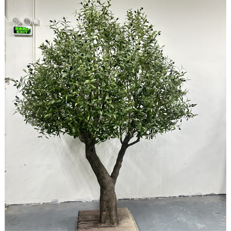 Custom Potted Faux Olive Tree