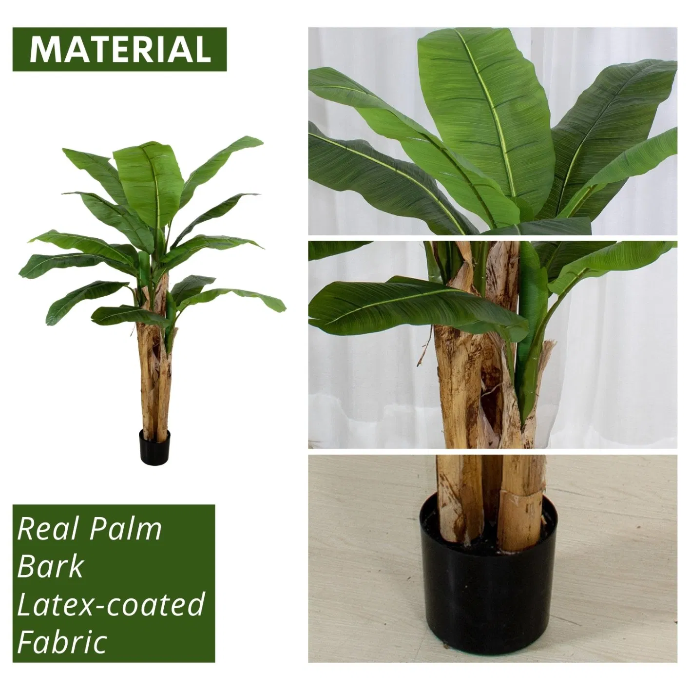 Faux Palm Tree with Real Bark