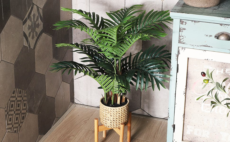 Plastic Palm Tree Counter Plant