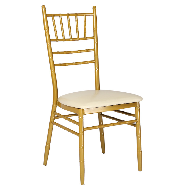 Flower Back Gold Wedding Chair