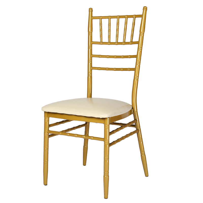 Flower Back Gold Wedding Chair