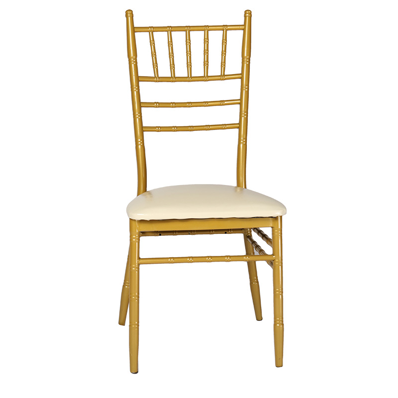 Flower Back Gold Wedding Chair
