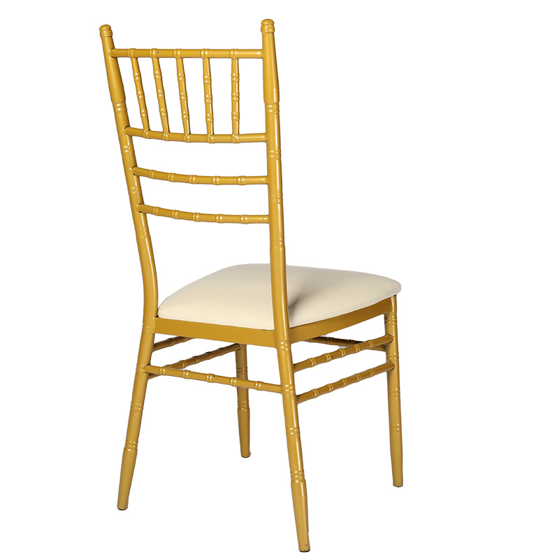 Flower Back Gold Wedding Chair
