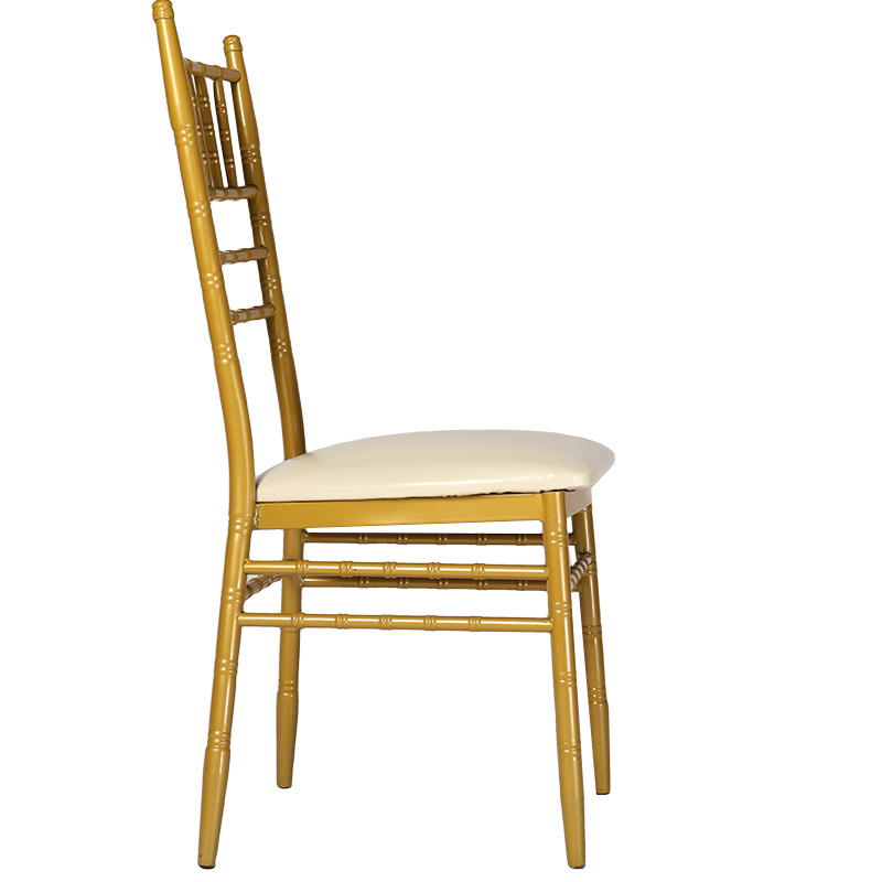 Flower Back Gold Wedding Chair