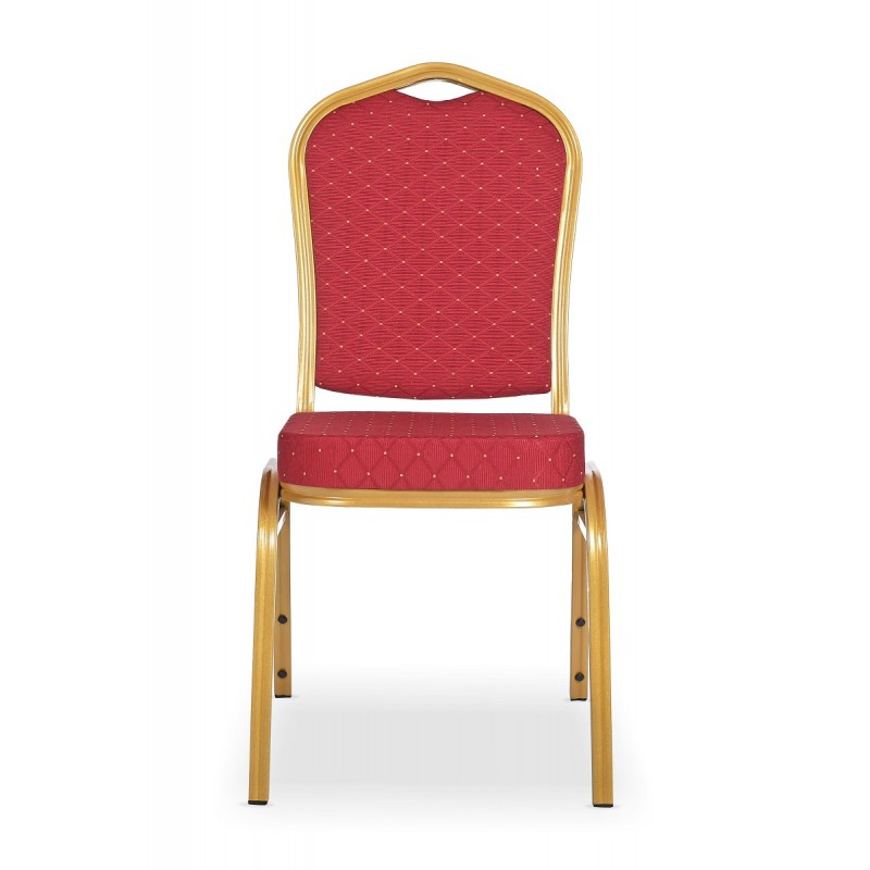 Golden Metal Upholstered Banquet Chair
