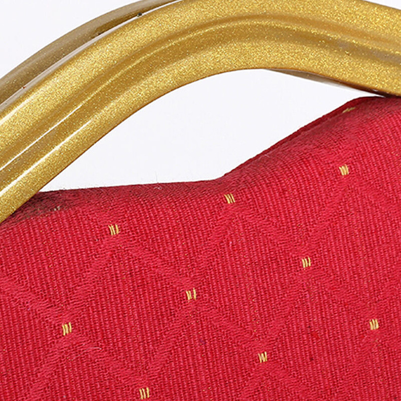 Golden Metal Upholstered Banquet Chair