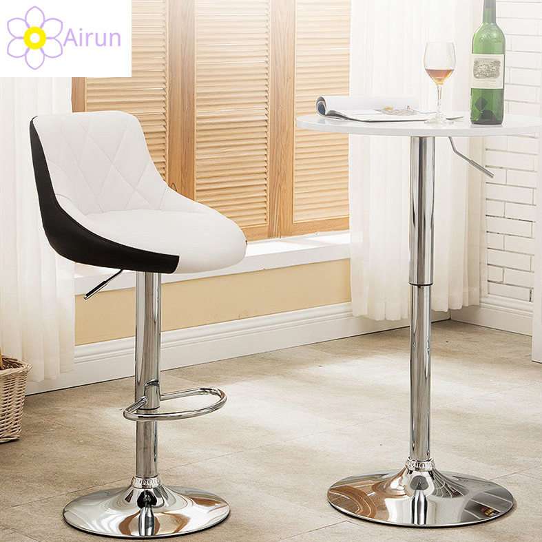 Hydraulic Lift Leather Bar Chair