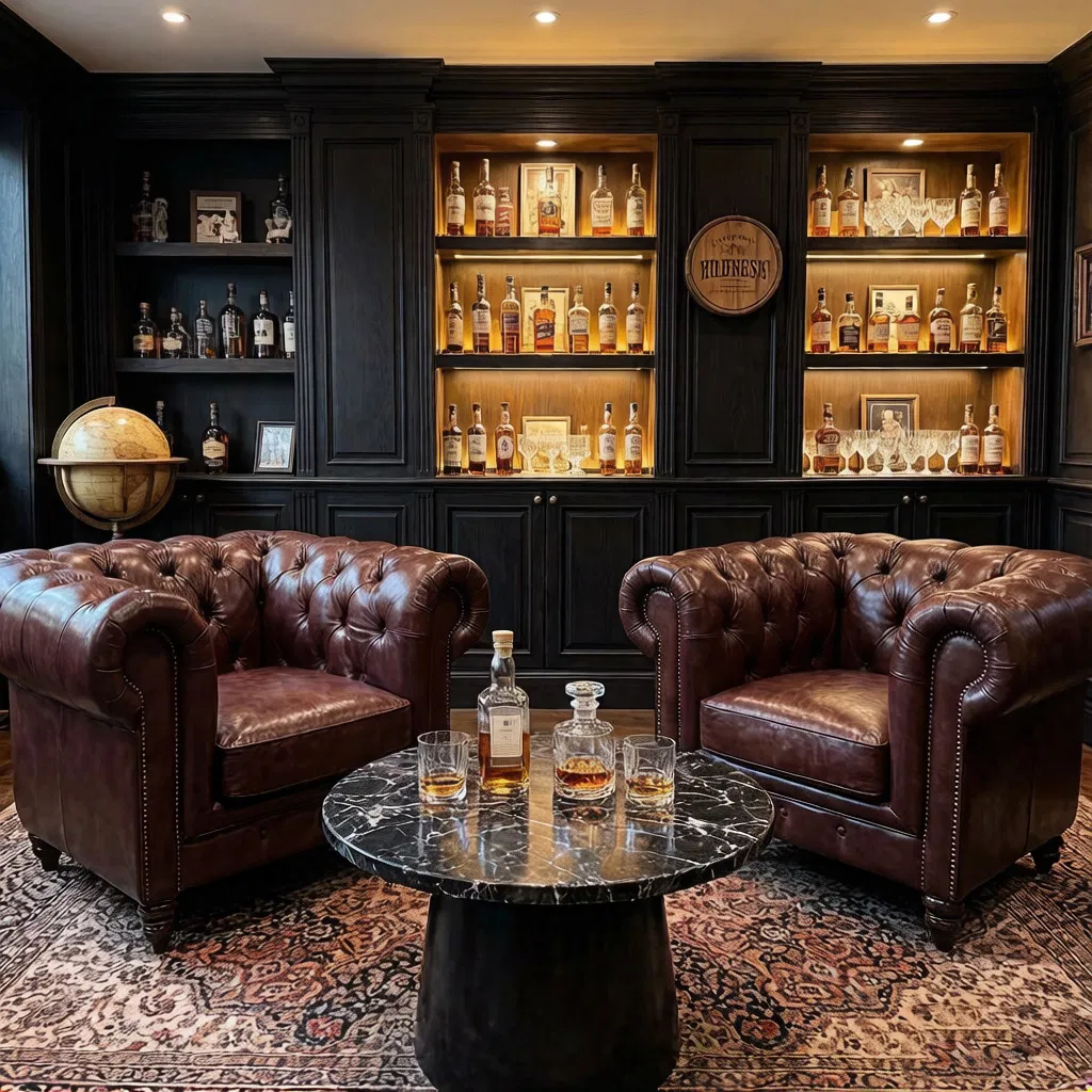 Chesterfield Leather Bar Armchair