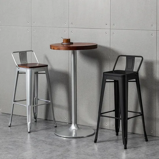 Elegant Modern Metal Bar Chair