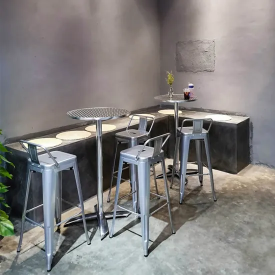 Elegant Modern Metal Bar Chair