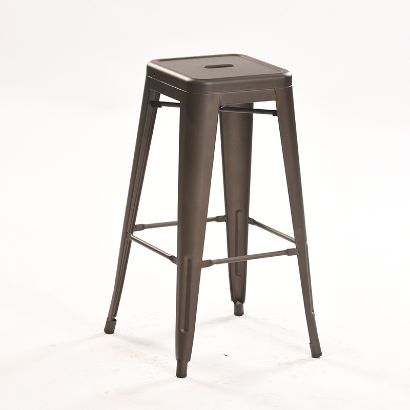 Modern Minimalist Wrought Iron Bar Stool
