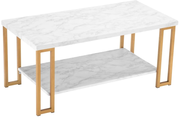 Marble Gold Side Table Set