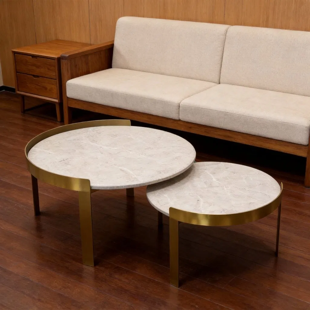 Marble Top Nesting Table Set