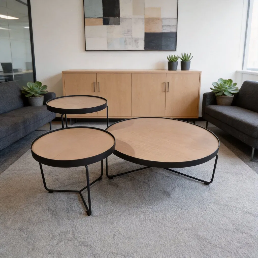 Minimalist Wooden Top Side Table