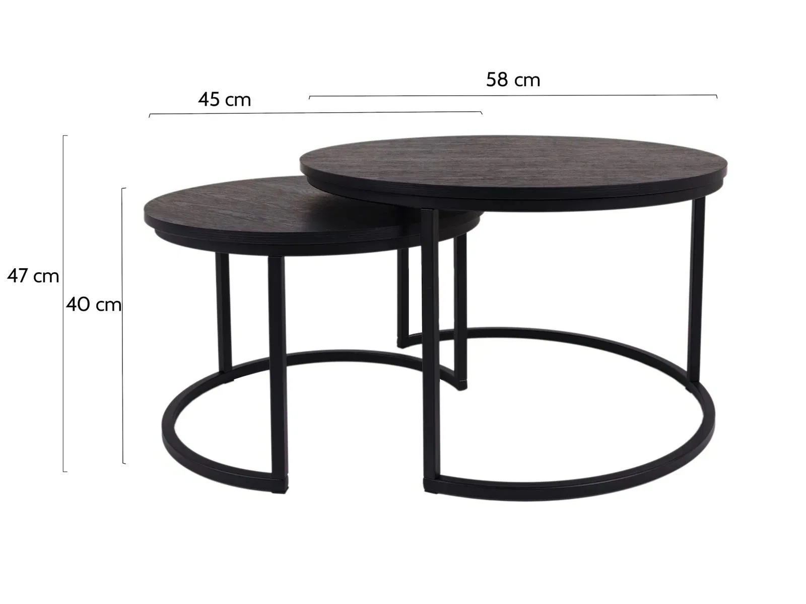 Round Metal Frame Coffee Table