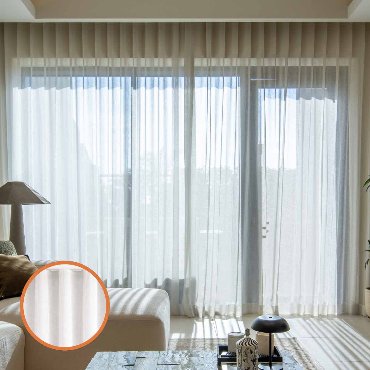 Wave Style Sheer Curtains