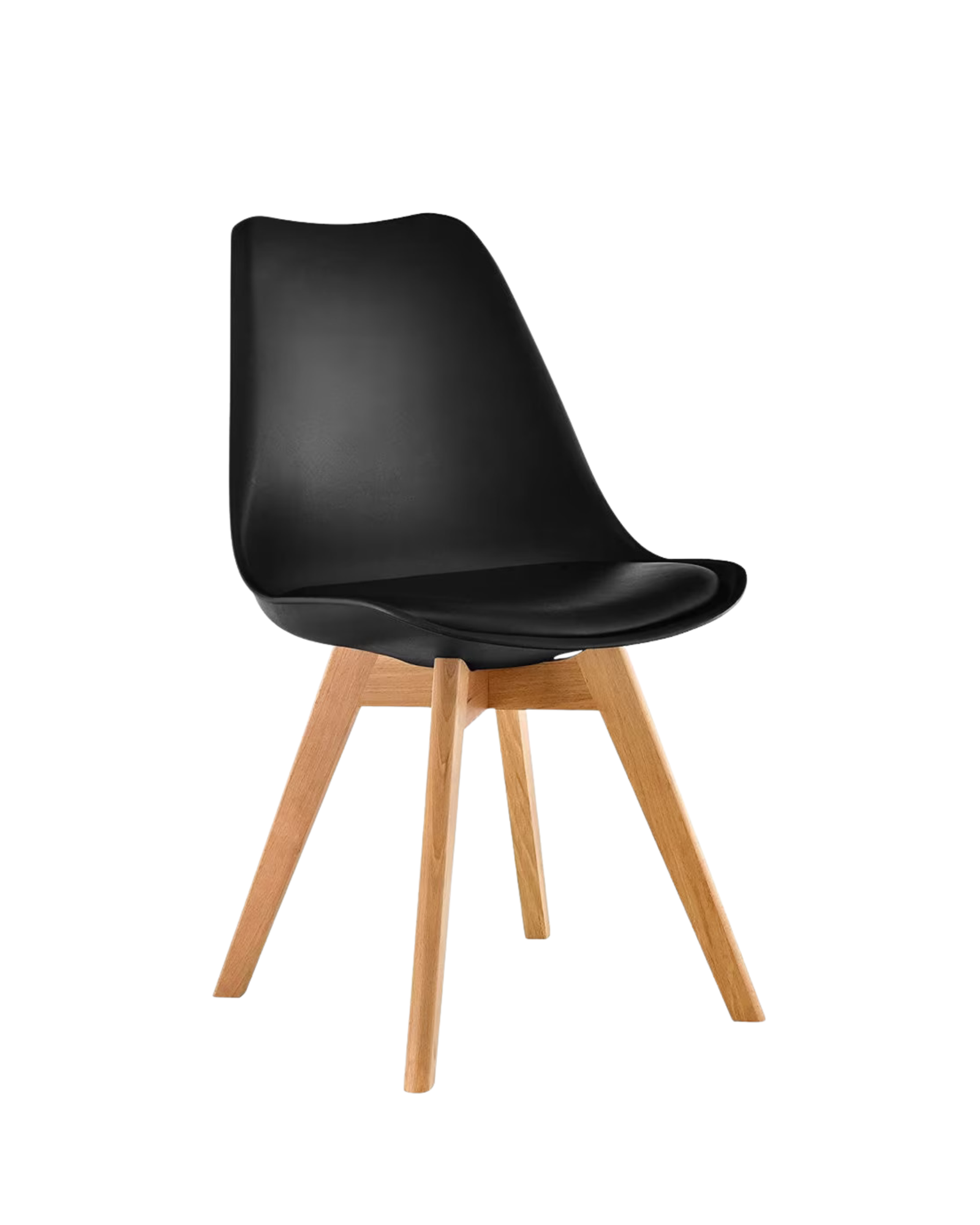 Eames Style Retro Cushion Chair (Black)