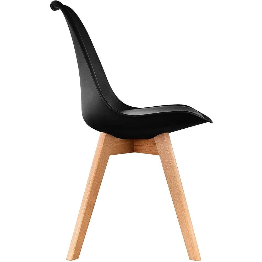 Eames Style Retro Cushion Chair (Black)