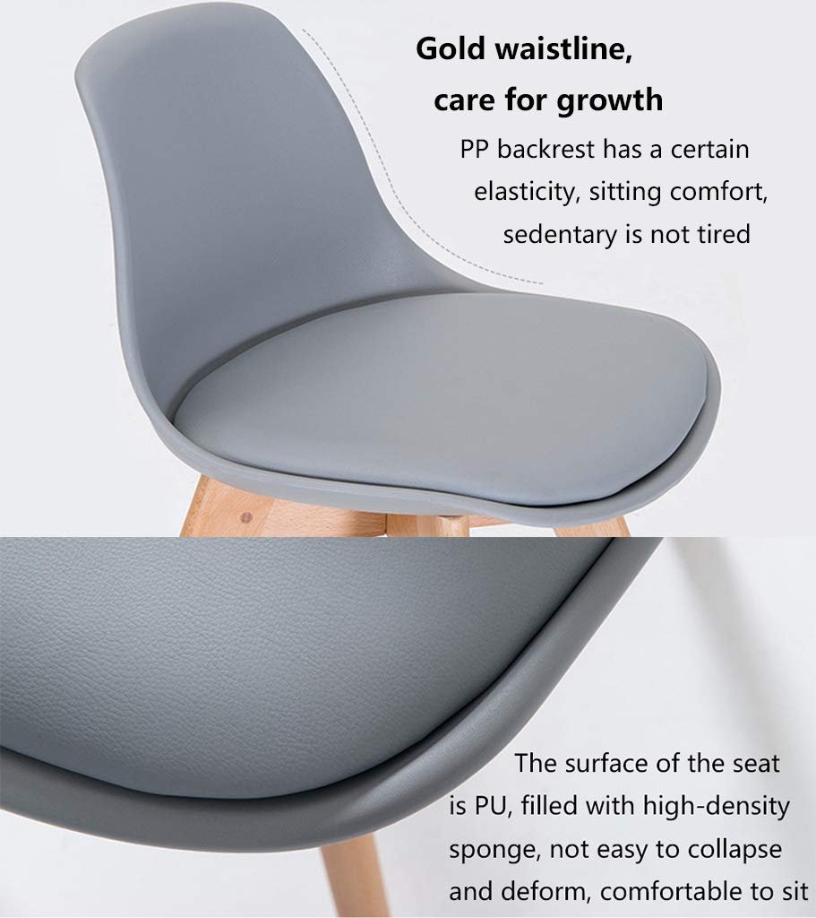 Eames Style Retro Cushion Chair (Grey)