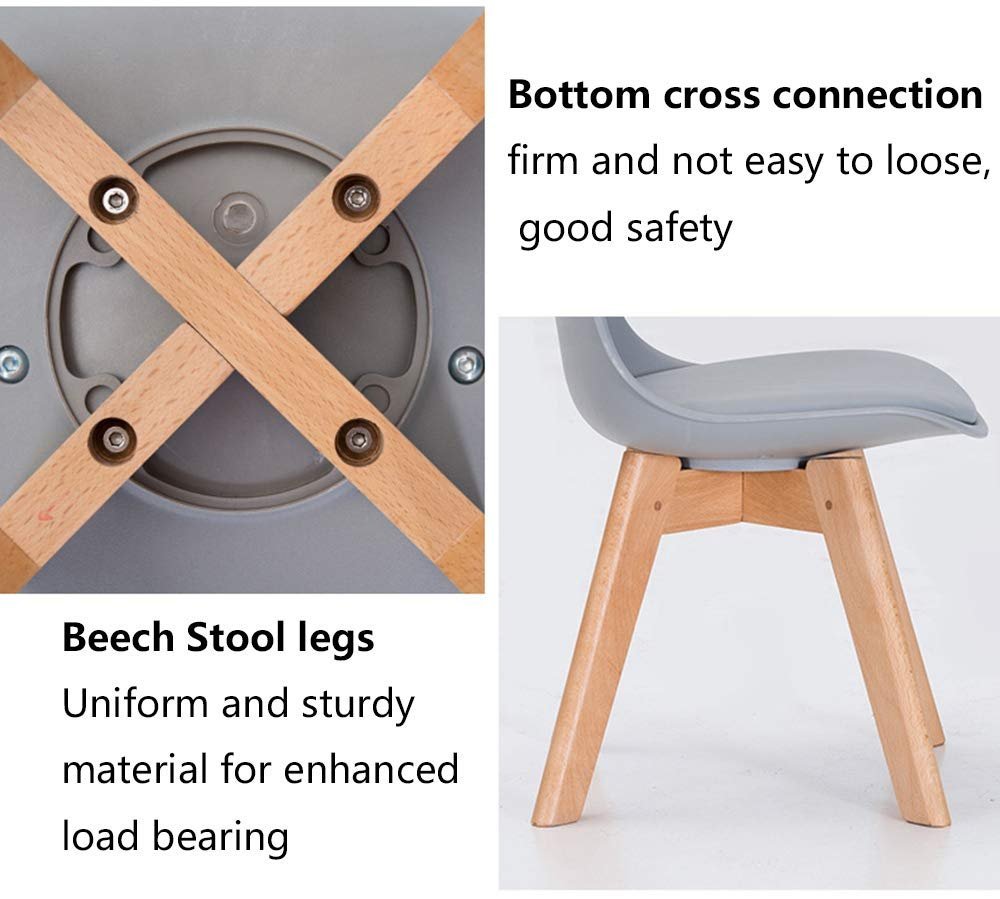 Eames Style Retro Cushion Chair (Grey)