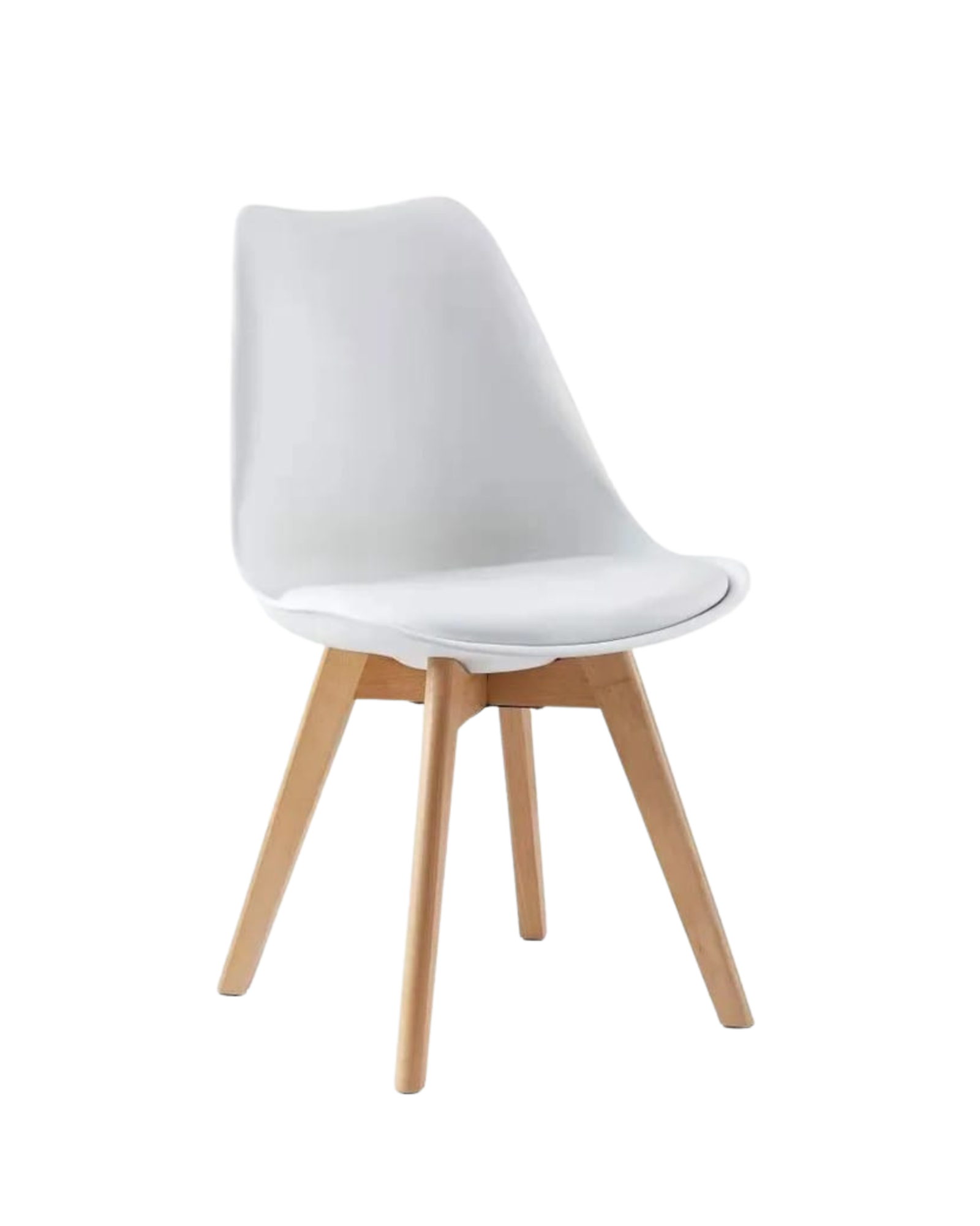 Eames Style Retro Cushion Chair (White)