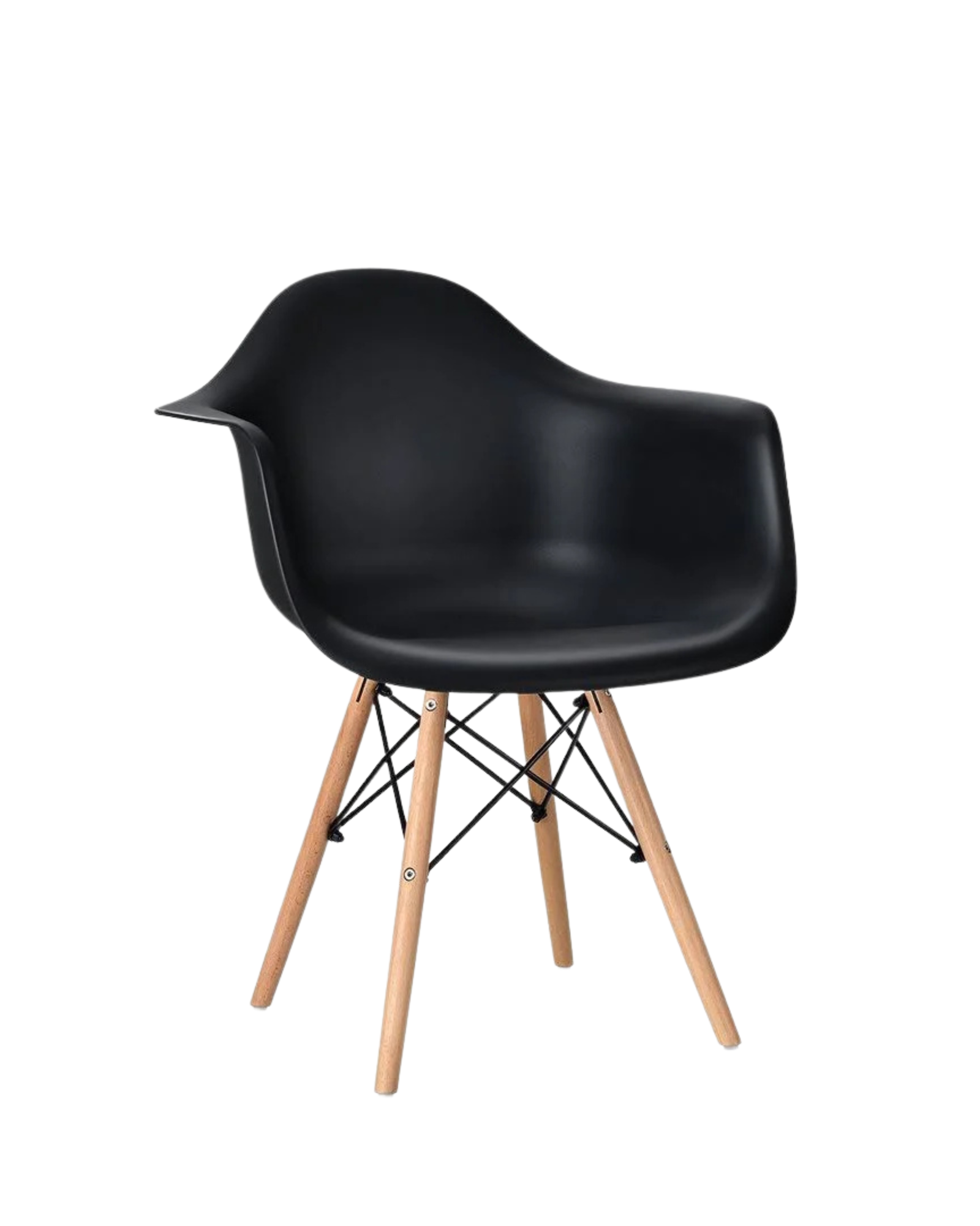 Eiffel Leg Arm Sided Chair (Black)