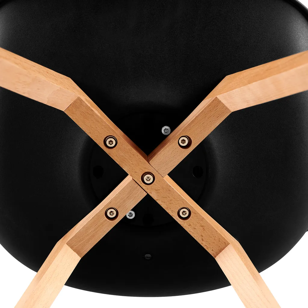 Mesh Back Style Cushion Seated Dining Chair (Black)