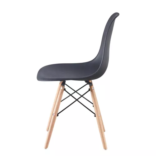 Modern Eiffel Leg Chair (Black)