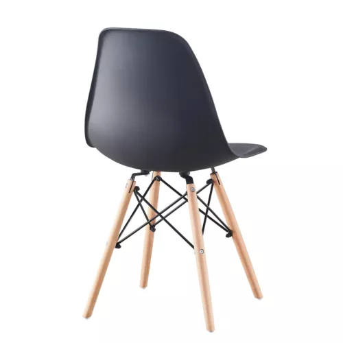 Modern Eiffel Leg Chair (Black)