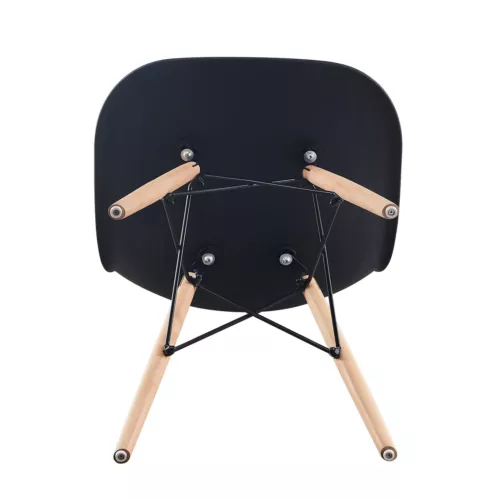 Modern Eiffel Leg Chair (Black)