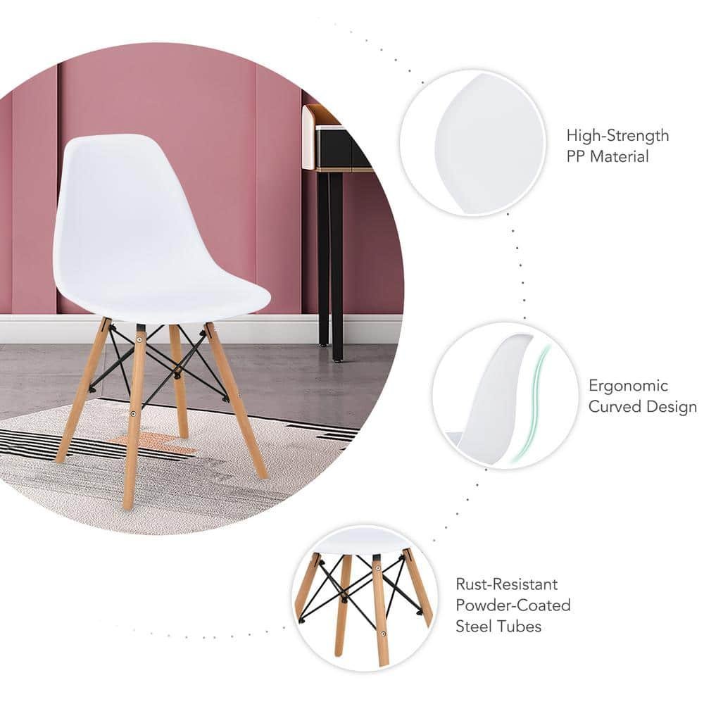 Modern Eiffel Leg Chair (White)