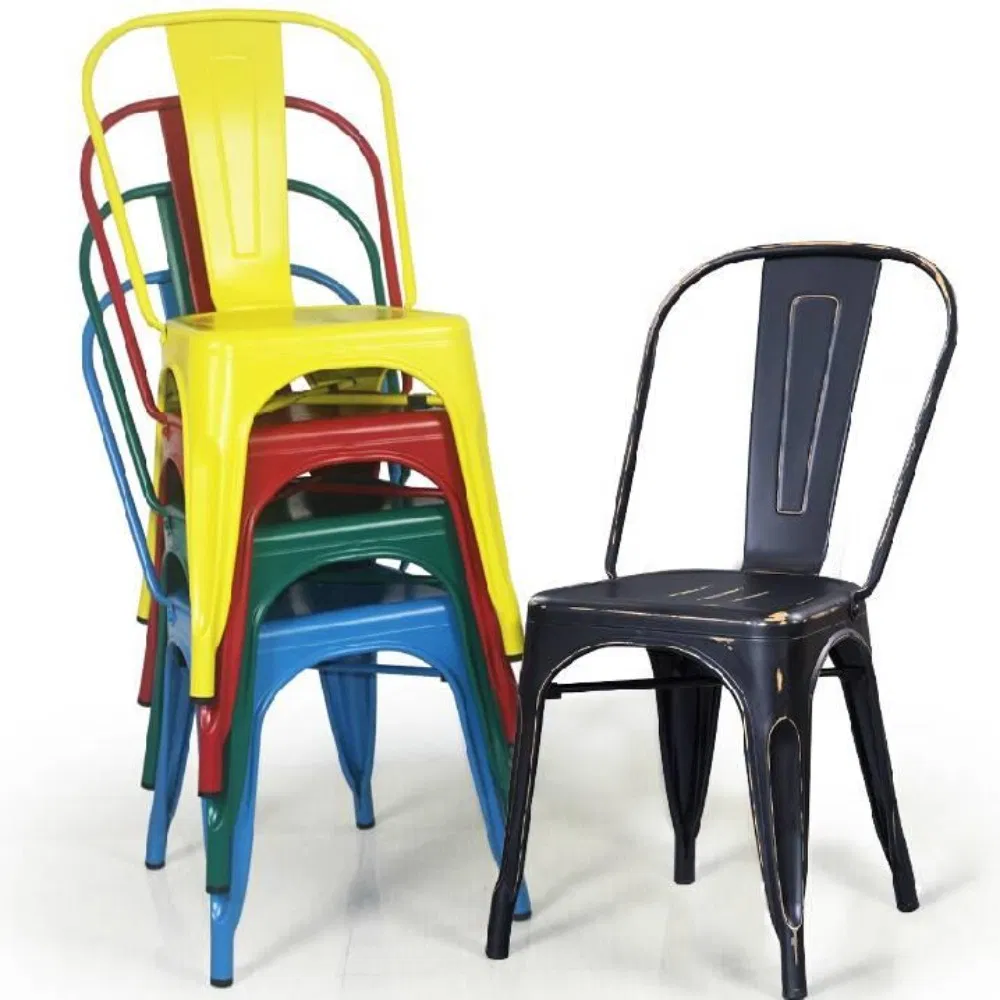 Stackable Steel Dining Chair