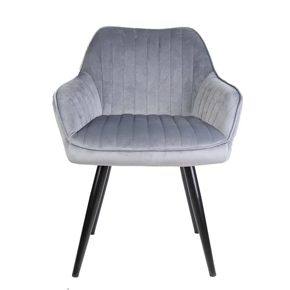 Velvet Armrest Dining Chair