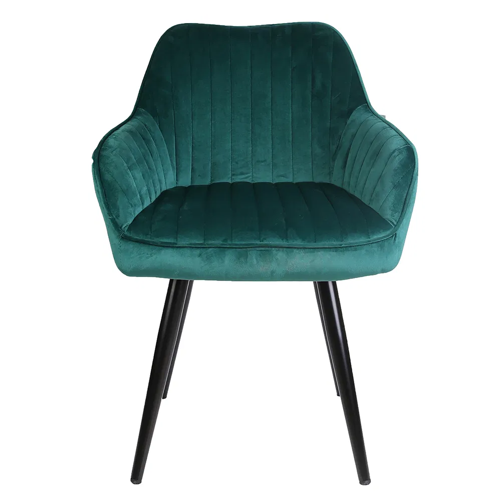 Velvet Armrest Dining Chair