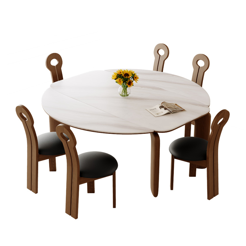 French Retro Wood Dining Set