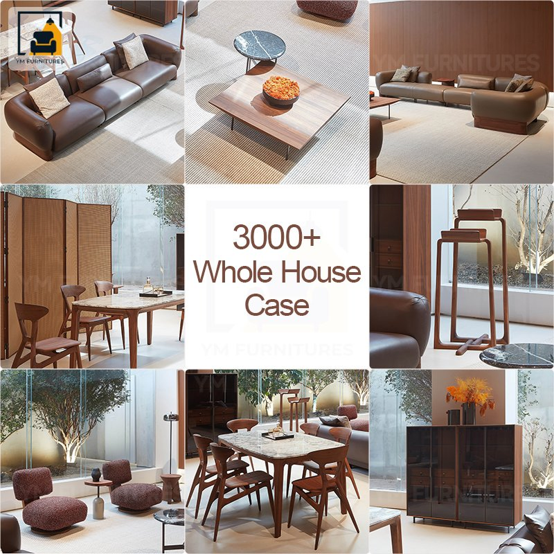 Marble Dining Set with Wooden Base