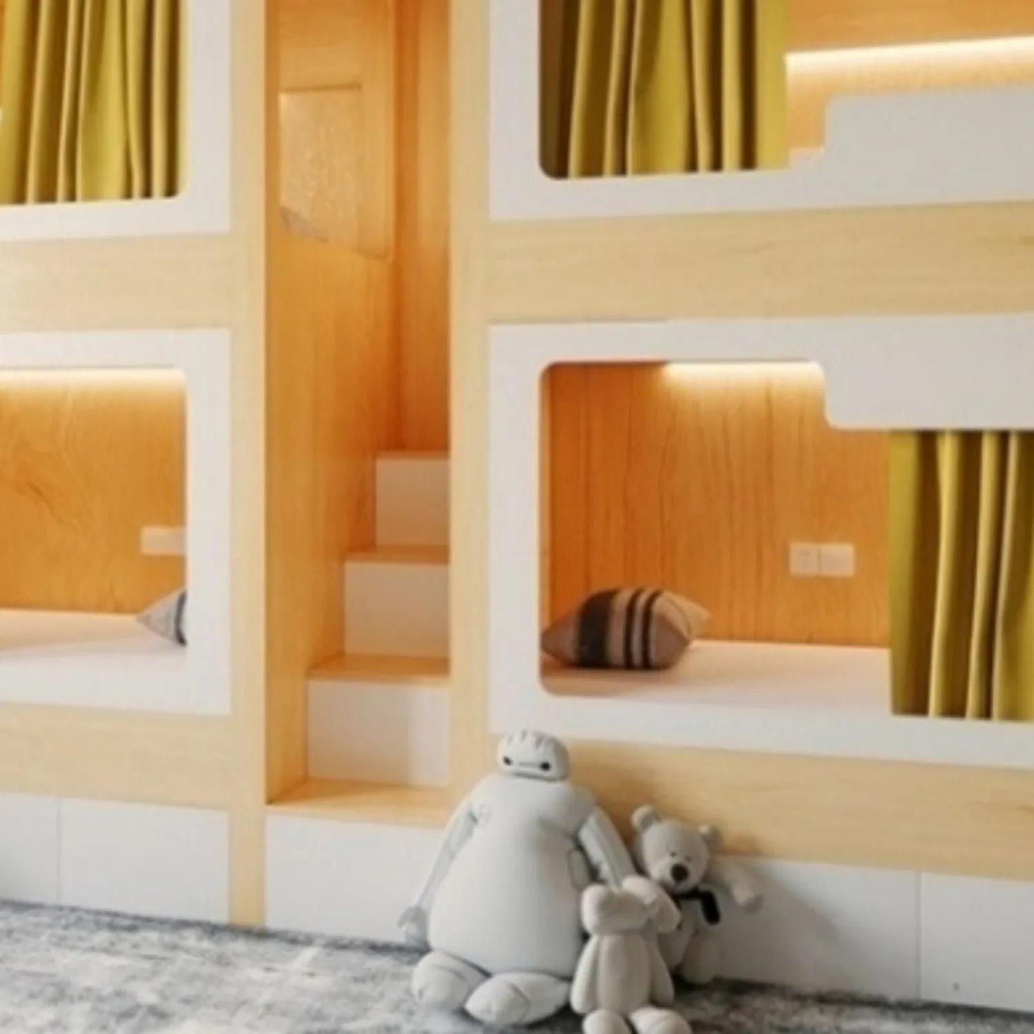 Soundproof Capsule Bunk Bed