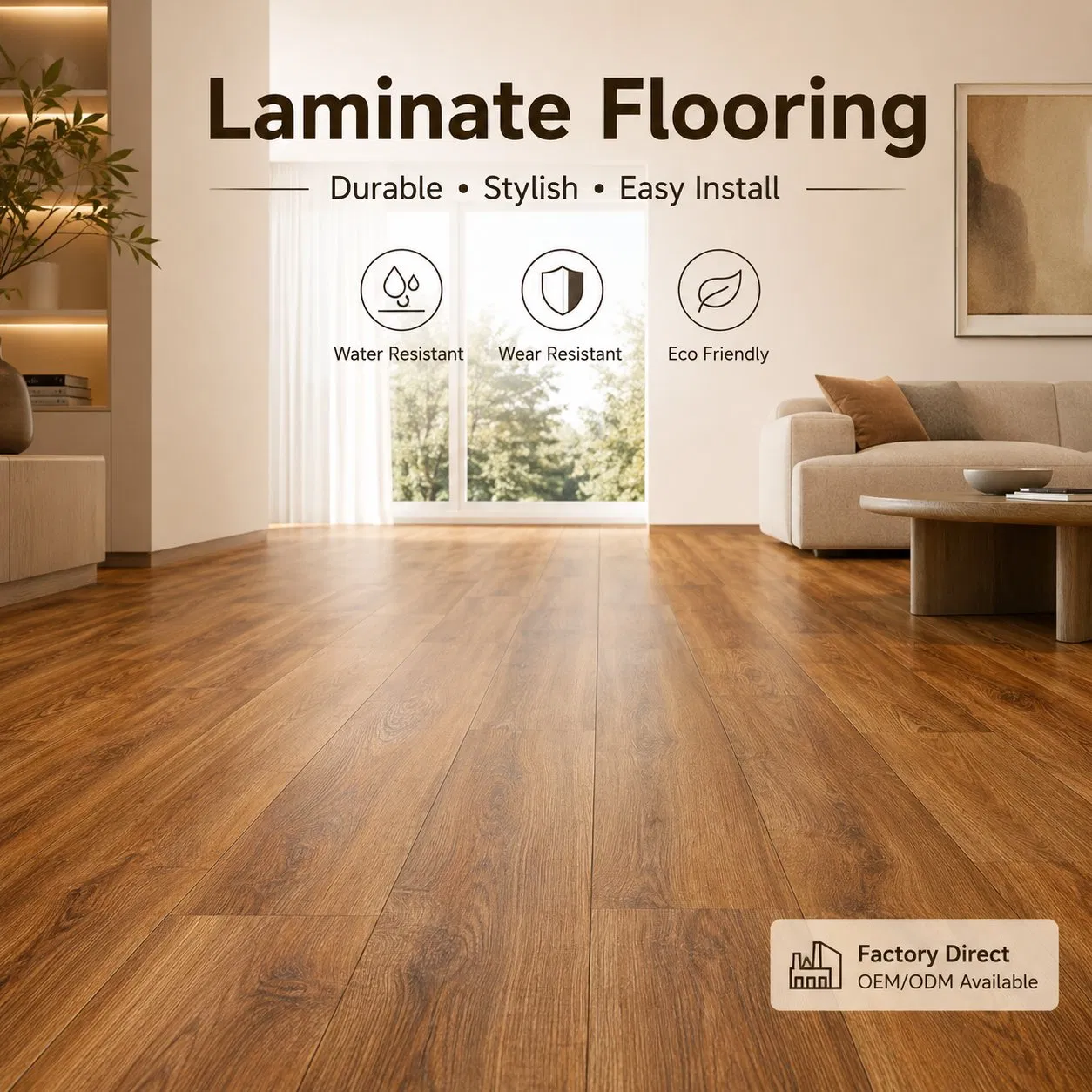 12mm AC5 Waterproof Laminate Floor