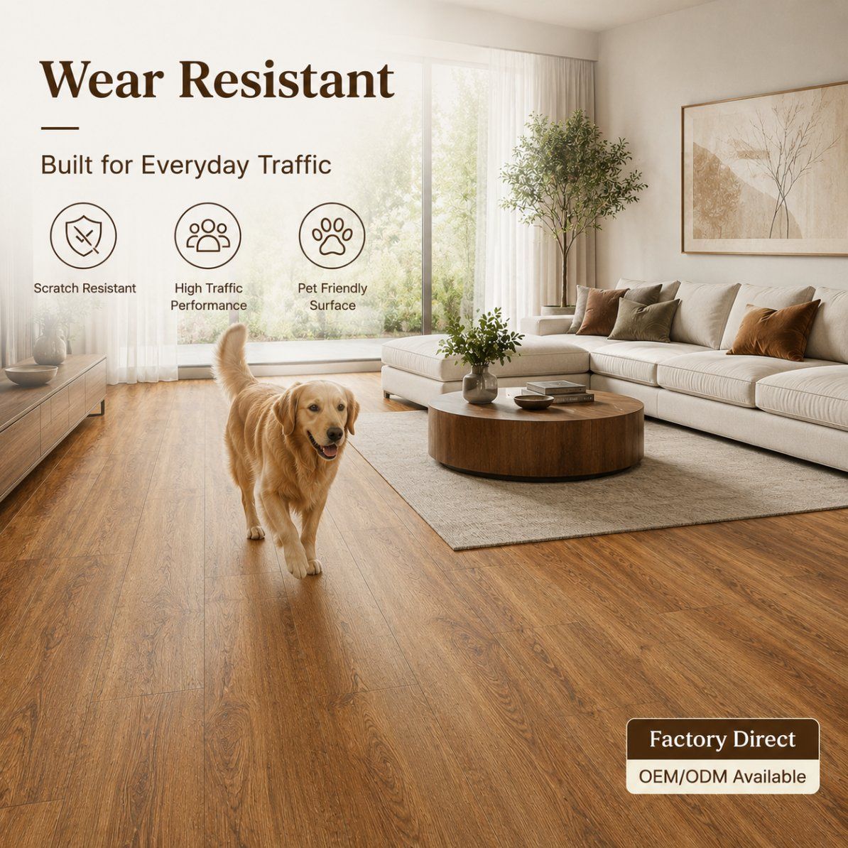 AC4 12mm HDF Laminate Flooring