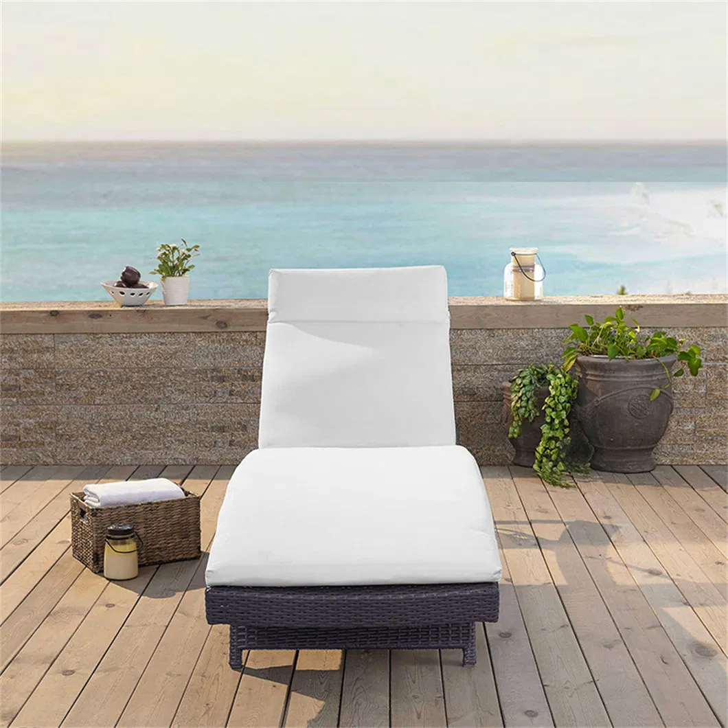 White Rattan Lounge Chair