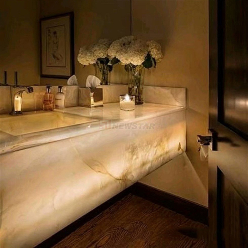 Backlit Onyx Marble Slab