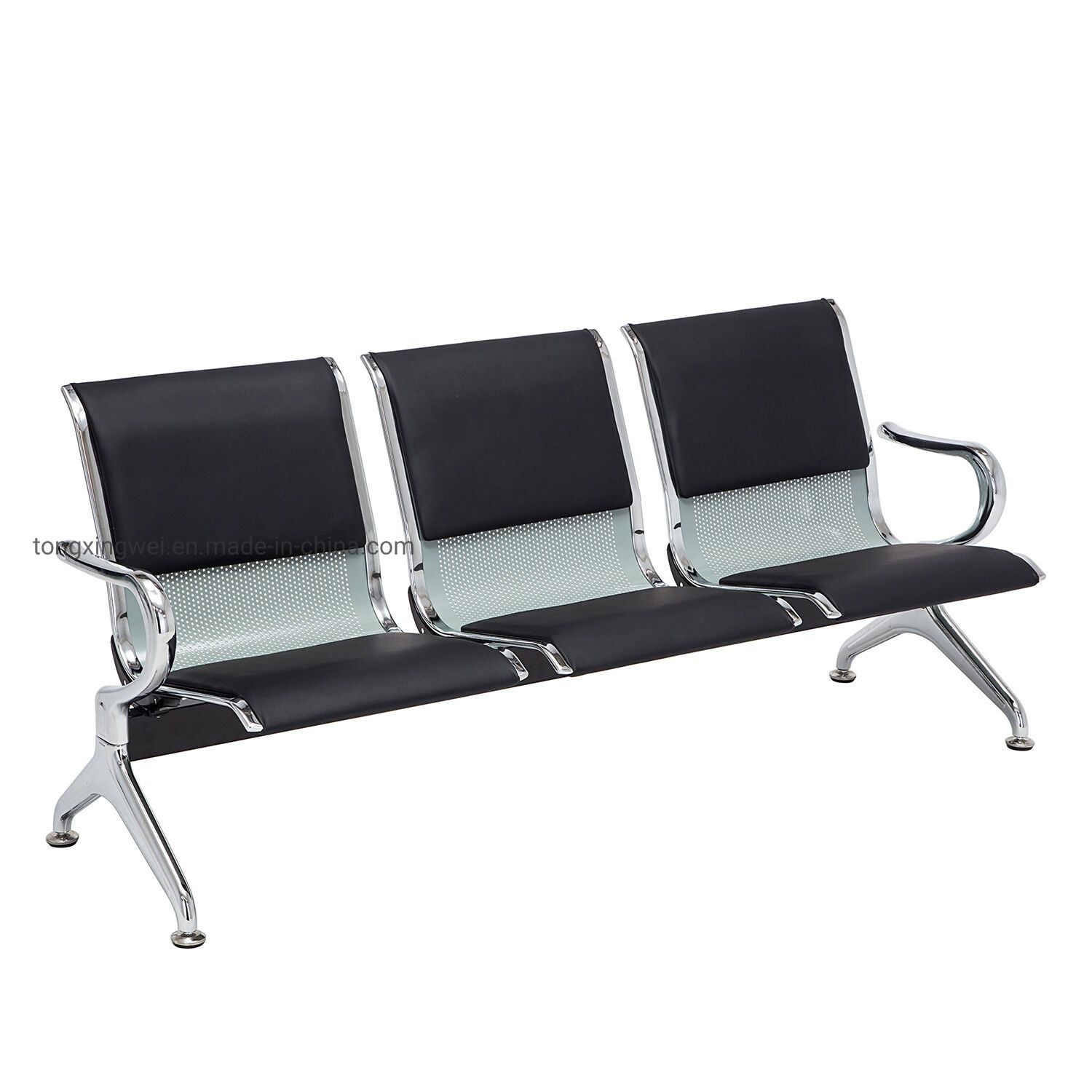 3 Seater Padded Steel Bench