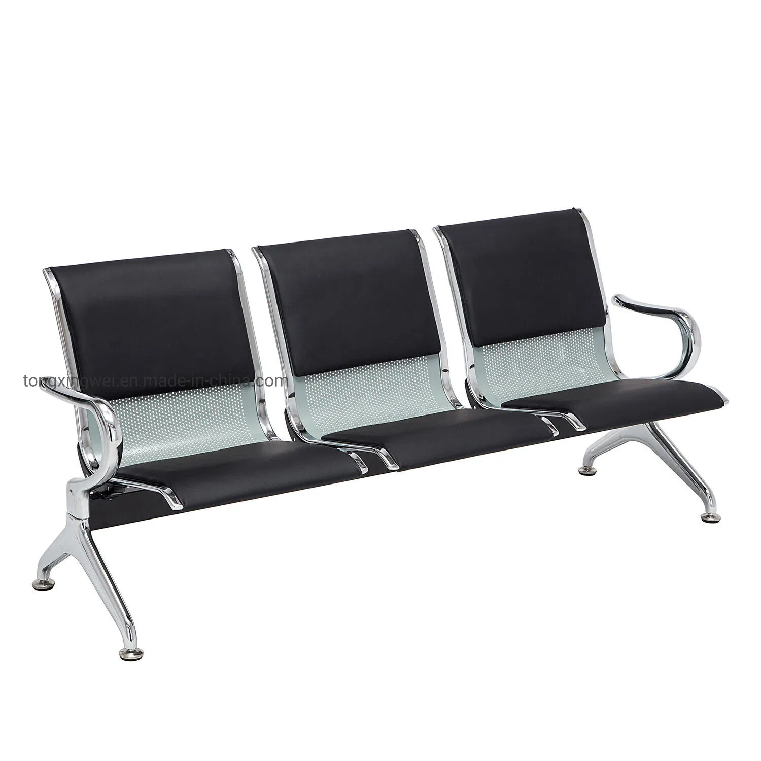 3 Seater Padded Steel Bench