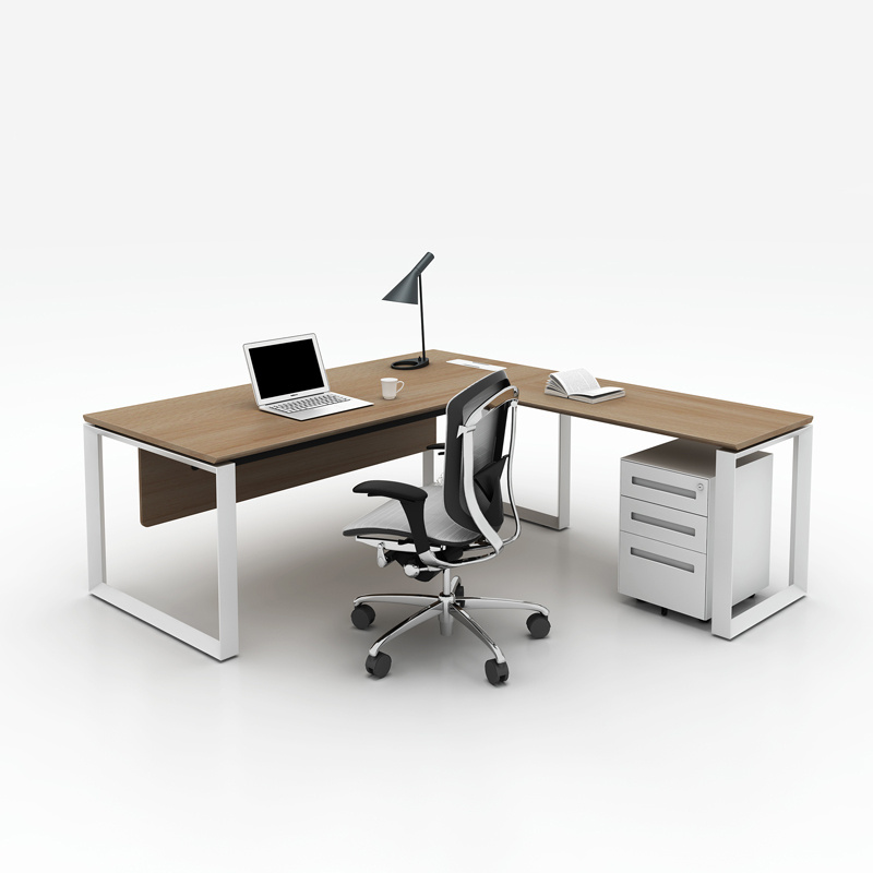 Metal L Shaped Manager Desk