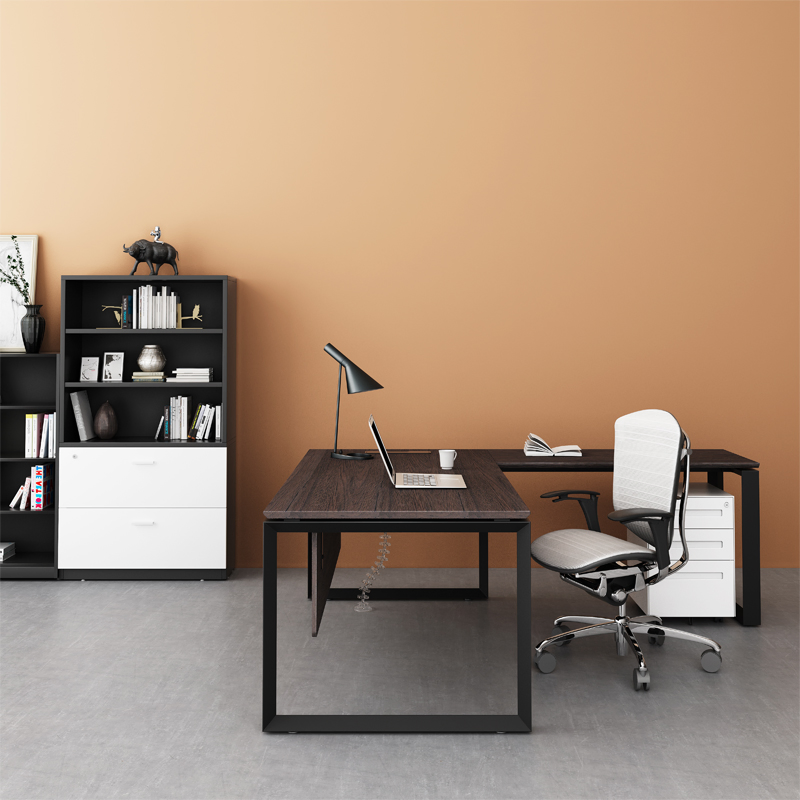 Metal L Shaped Manager Desk