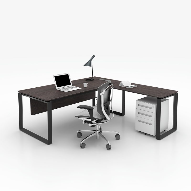 Metal L Shaped Manager Desk