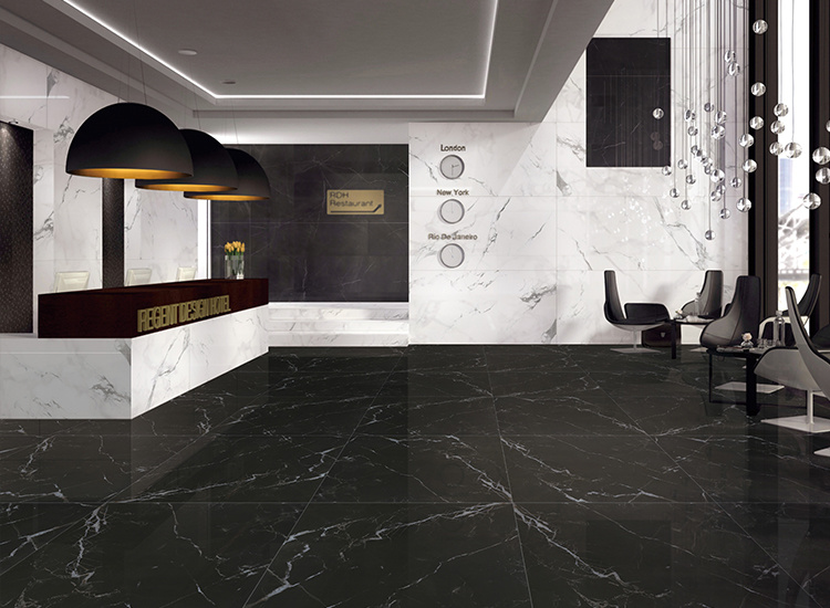 Nero Marquina Porcelain Floor Tile