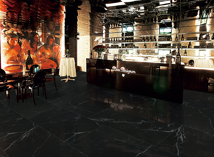 Nero Marquina Porcelain Floor Tile