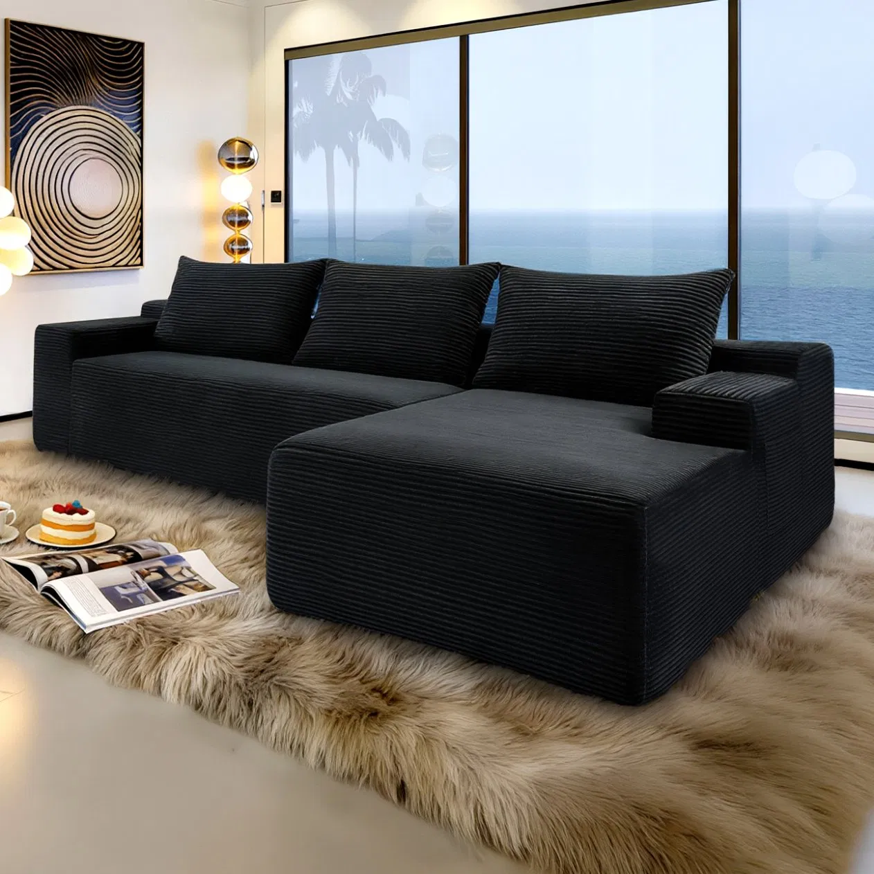 Luxurious L-Shaped Sectional Sofa
